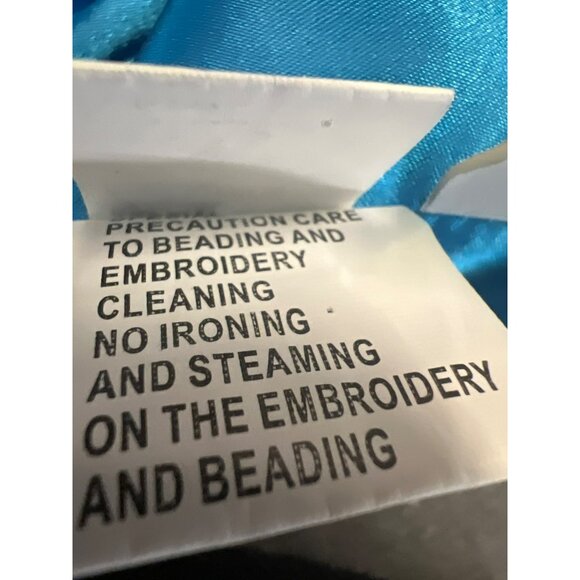 Colors Dress Blue One-Shoulder Ruched Dress With Beaded Trim Size S Super Mini D - Picture 8 of 10